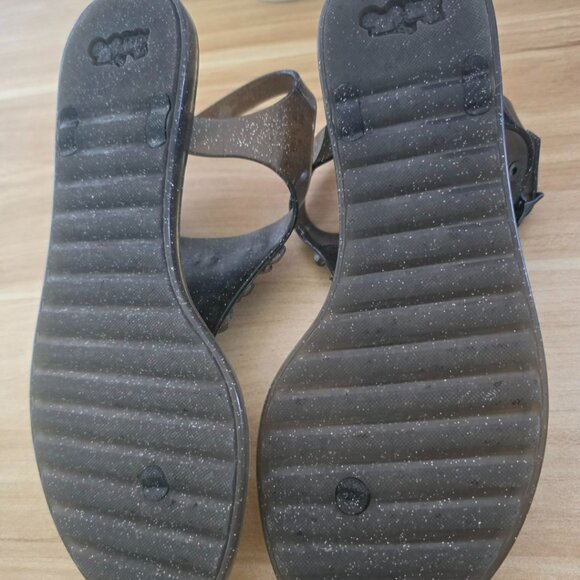 One of a Kind T- Strap COACH TEA ROSE JELLY SANDALS - Size 6 - Picture 2 of 3